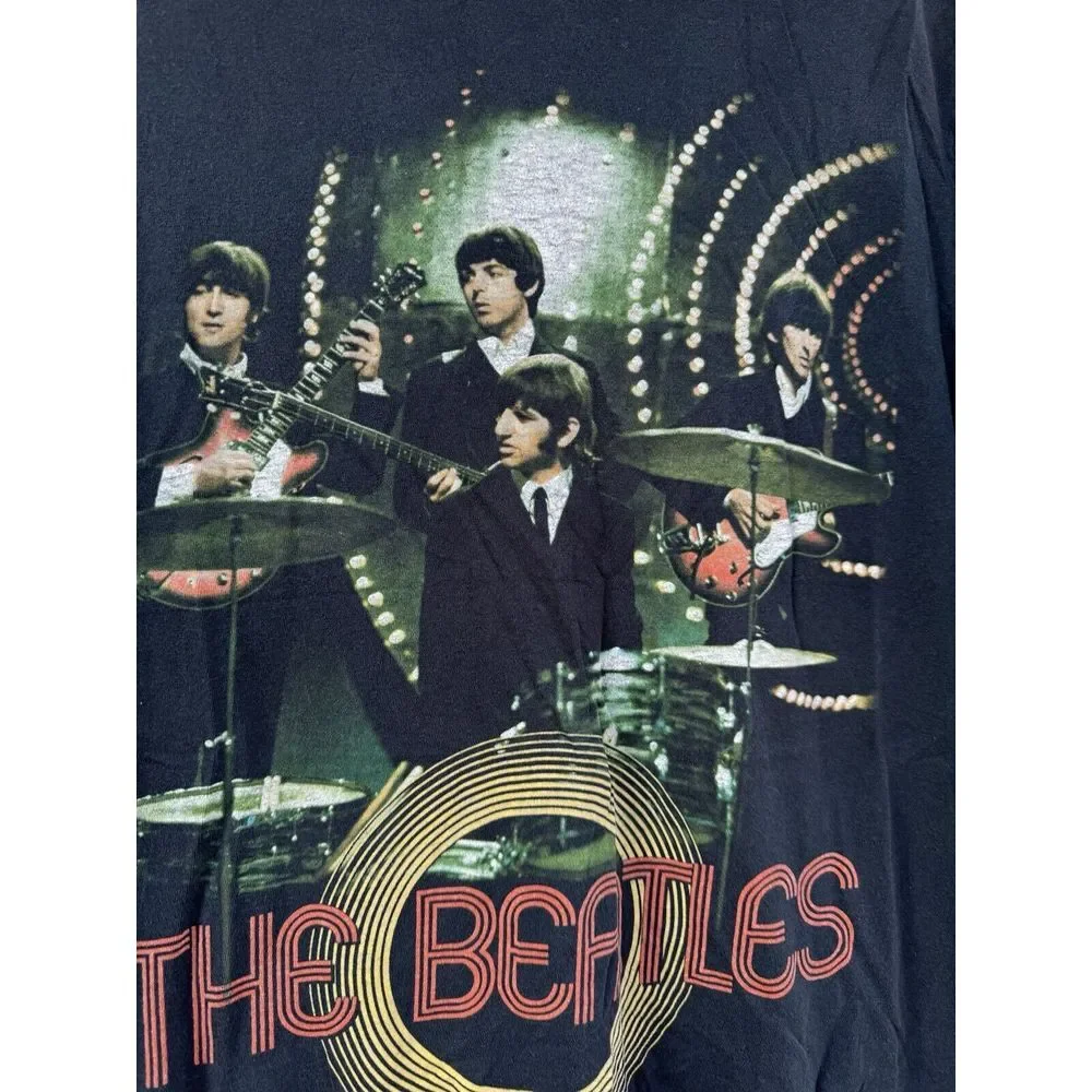 THE BEATLES 2009‎ apple corp  LTD  black size Medium Mens T Shirt. Loved Cond